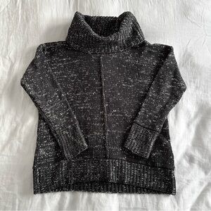 Jones New York Black and White Cowl Neck Sweater